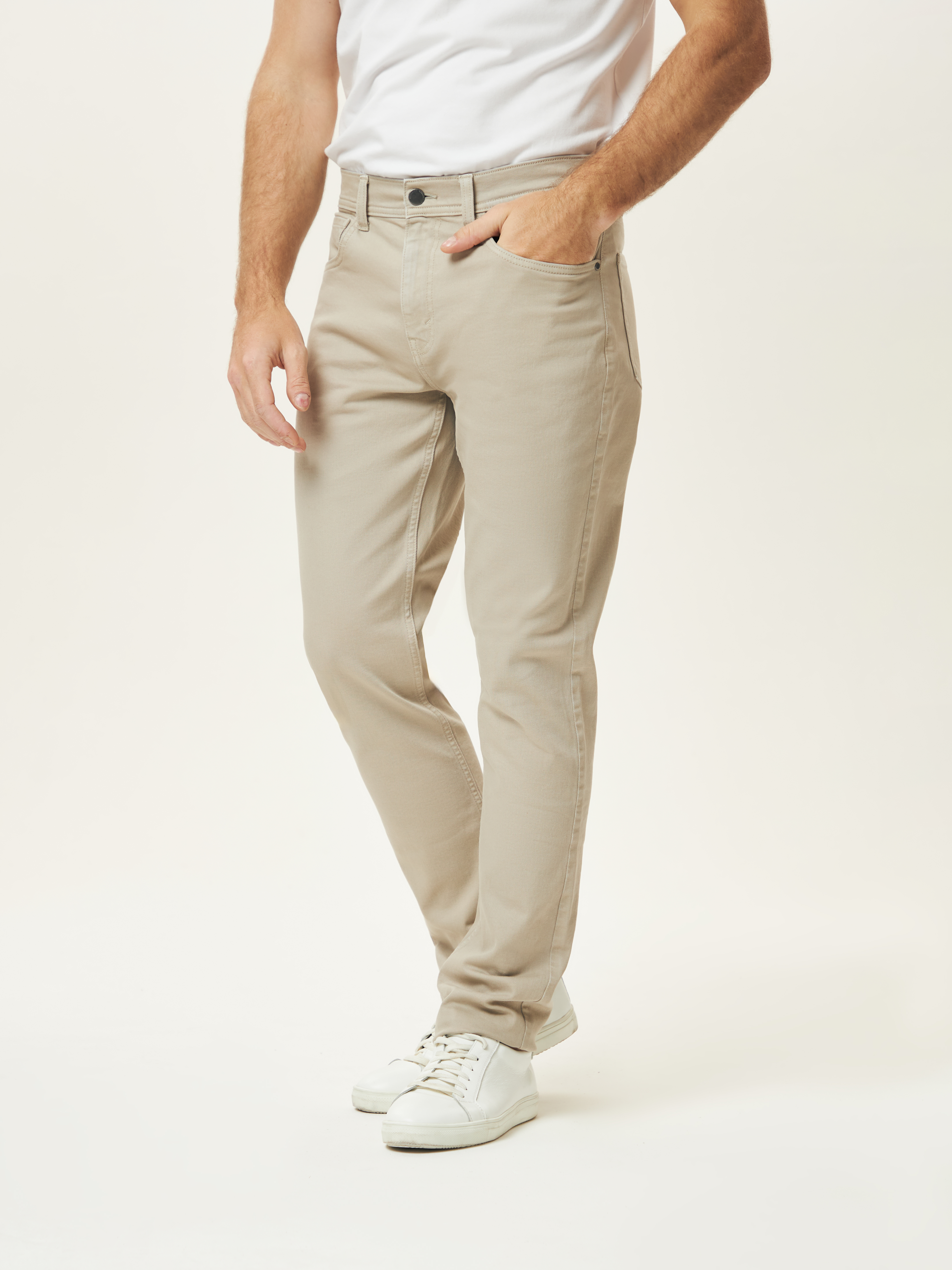 картинка Джинсы S-MJT088-11 бежевый от магазина МаХималист