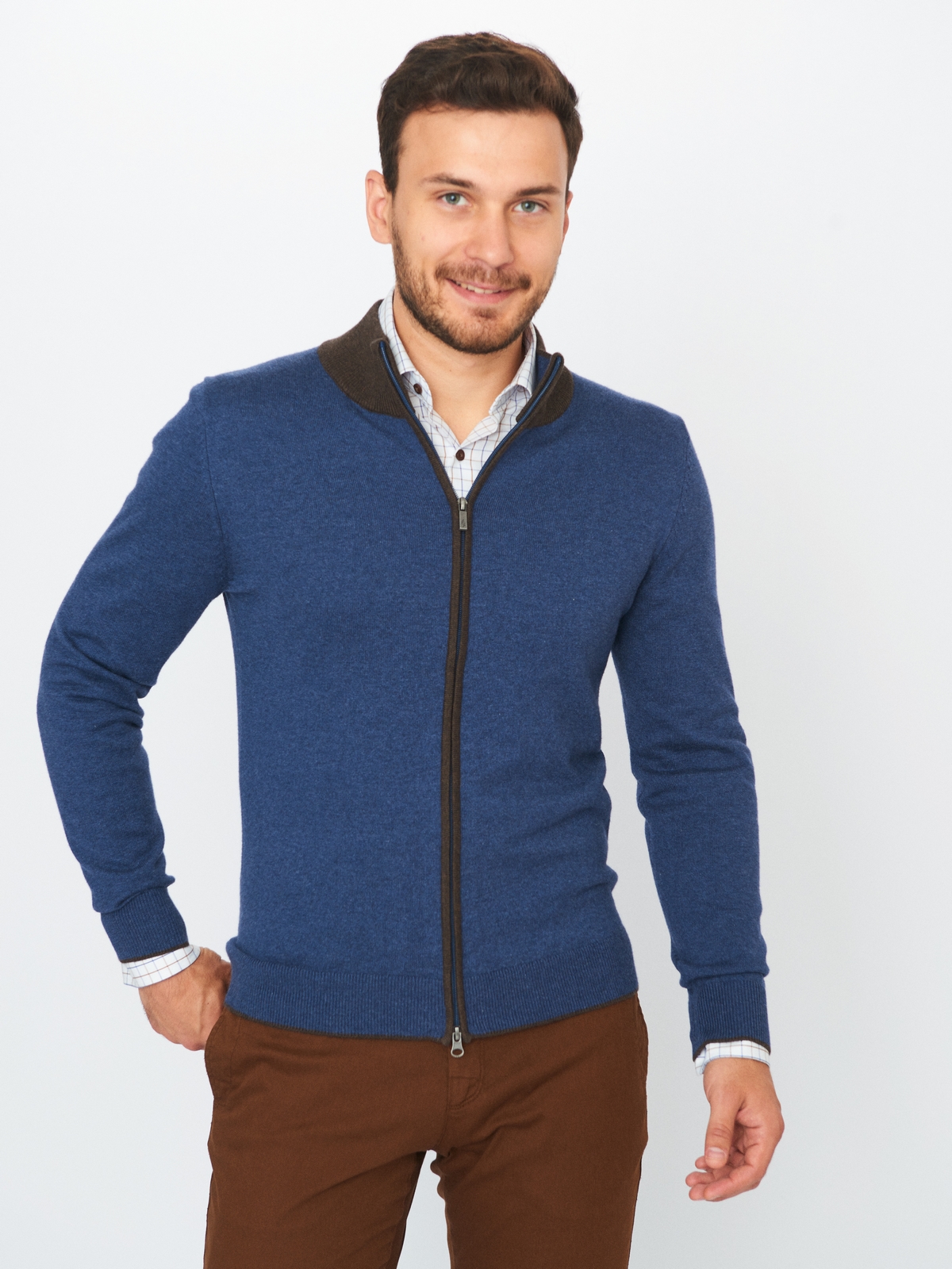 картинка Жакет 034964 синий,коричневый от магазина МаХималист