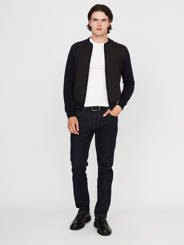 картинка Бомбер-жакет 035323 т.син.,беж. от магазина МаХималист