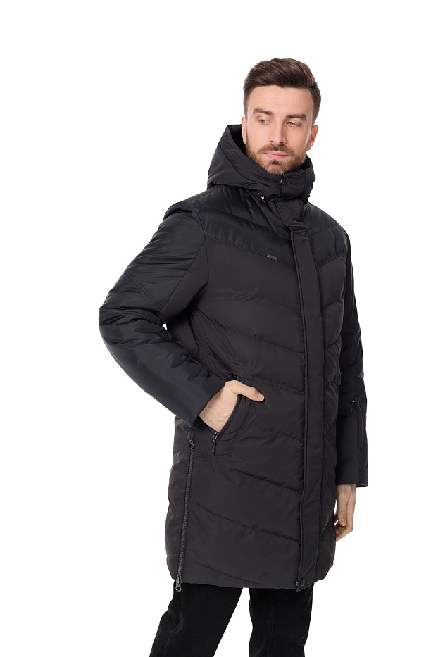 картинка Куртка пуховик М0854, чёрный от магазина МаХималист