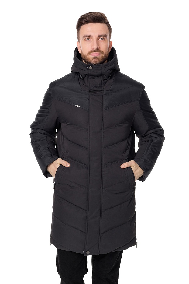 картинка Куртка пуховик М0854, чёрный от магазина МаХималист