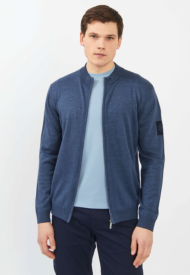 картинка Бомбер-жакет 035375 синий от магазина МаХималист