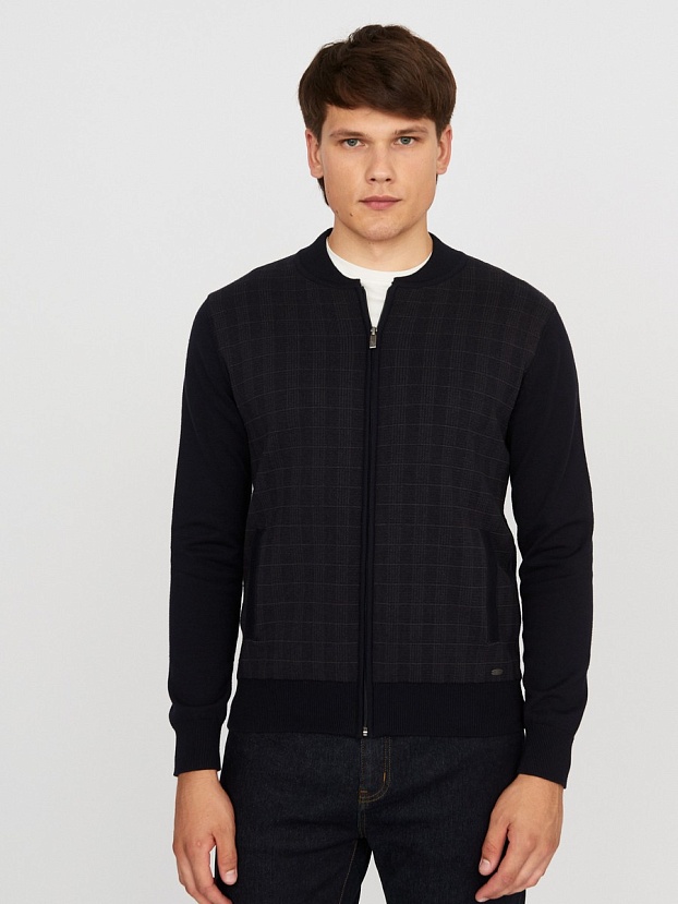 картинка Бомбер-жакет 035322 т.син.,серый от магазина МаХималист